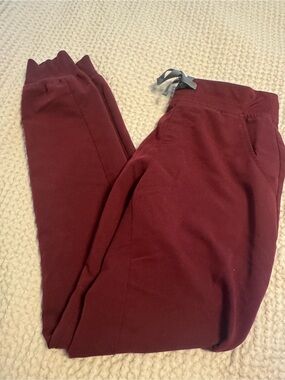 FIGS Deep Maroon Scrub Top